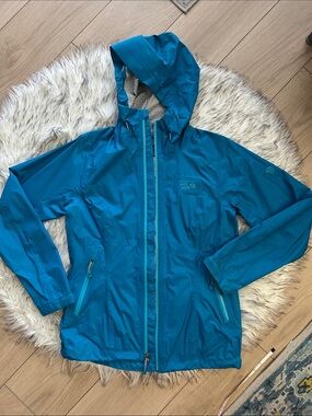 Mountain Hardwear Plasmic Ion Hooded Rain Jacket Running Hiking Shell Dry.Q EVAP